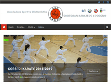 Tablet Screenshot of karatecodogno.com
